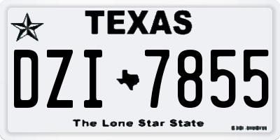TX license plate DZI7855
