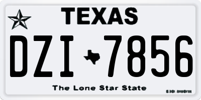 TX license plate DZI7856