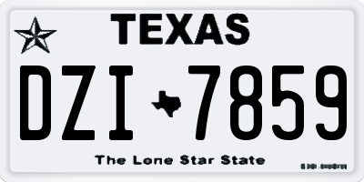 TX license plate DZI7859