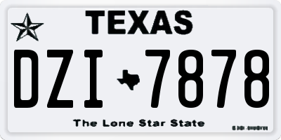 TX license plate DZI7878