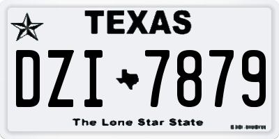 TX license plate DZI7879