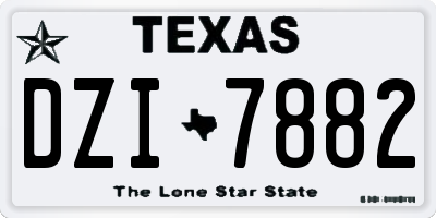 TX license plate DZI7882