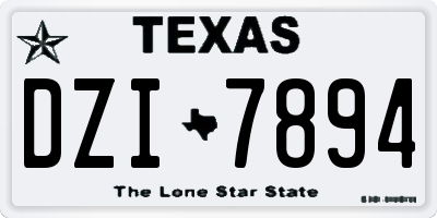TX license plate DZI7894