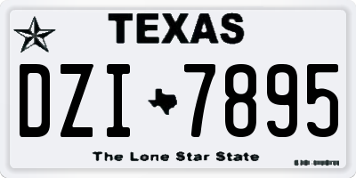 TX license plate DZI7895