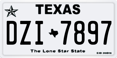 TX license plate DZI7897