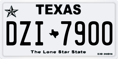 TX license plate DZI7900