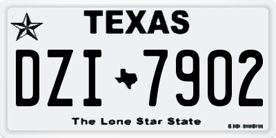 TX license plate DZI7902