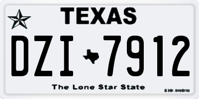 TX license plate DZI7912