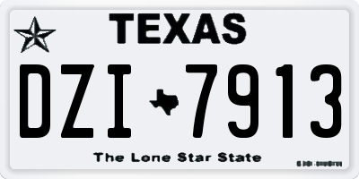 TX license plate DZI7913