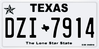 TX license plate DZI7914