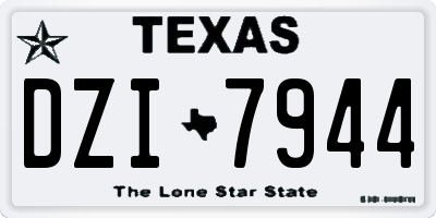 TX license plate DZI7944