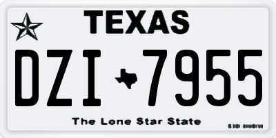 TX license plate DZI7955