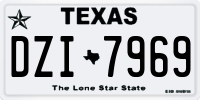 TX license plate DZI7969