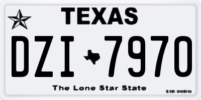 TX license plate DZI7970