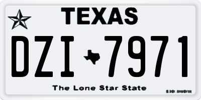 TX license plate DZI7971