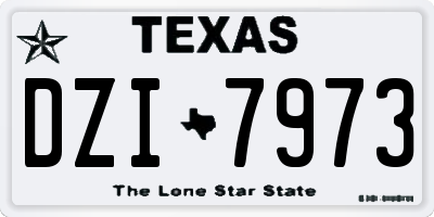 TX license plate DZI7973