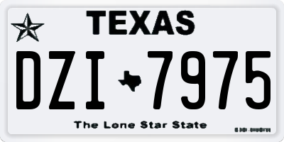 TX license plate DZI7975