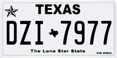 TX license plate DZI7977
