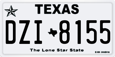 TX license plate DZI8155