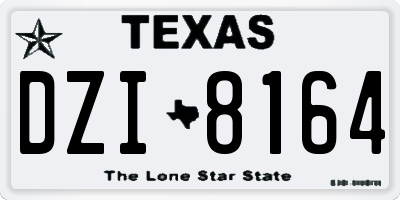 TX license plate DZI8164