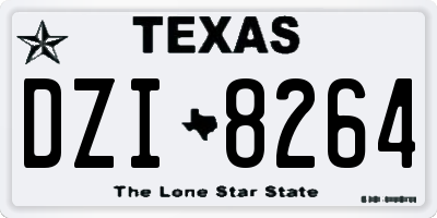 TX license plate DZI8264