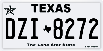 TX license plate DZI8272