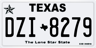 TX license plate DZI8279
