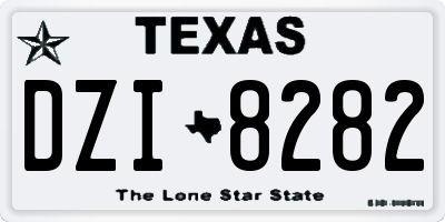 TX license plate DZI8282