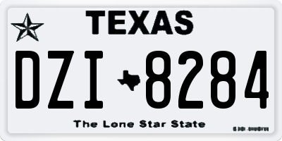 TX license plate DZI8284