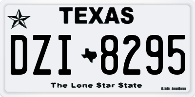 TX license plate DZI8295
