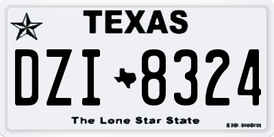 TX license plate DZI8324