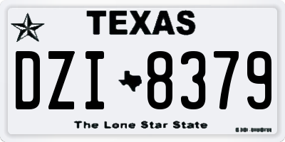 TX license plate DZI8379