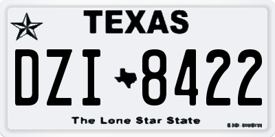 TX license plate DZI8422
