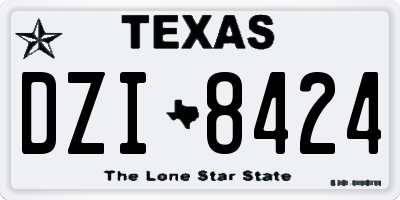 TX license plate DZI8424