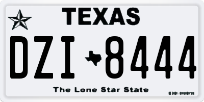 TX license plate DZI8444