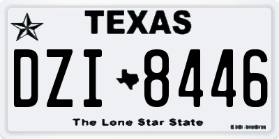 TX license plate DZI8446