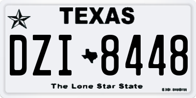 TX license plate DZI8448