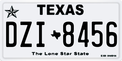 TX license plate DZI8456