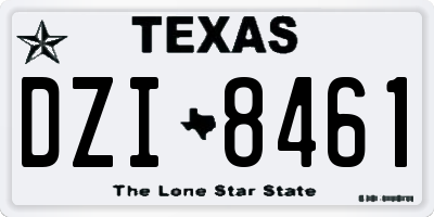 TX license plate DZI8461