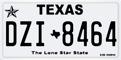 TX license plate DZI8464