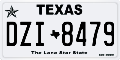 TX license plate DZI8479