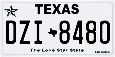 TX license plate DZI8480