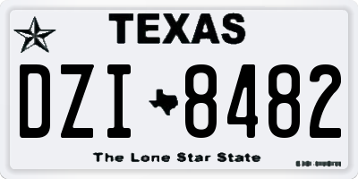 TX license plate DZI8482