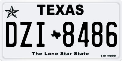 TX license plate DZI8486