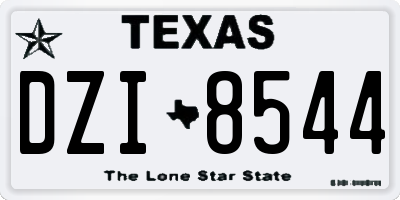 TX license plate DZI8544
