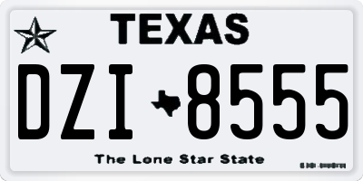 TX license plate DZI8555