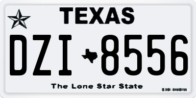TX license plate DZI8556