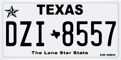 TX license plate DZI8557