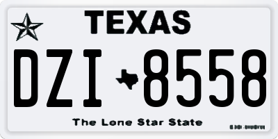 TX license plate DZI8558