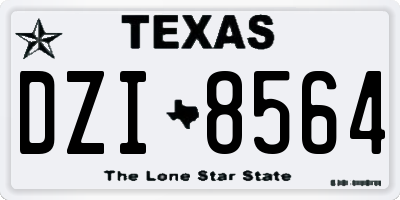 TX license plate DZI8564